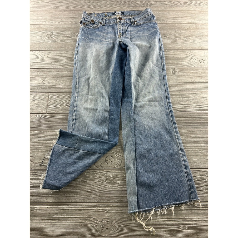Rock Republic Jeans Berlin Two Tone Blue Womens Wide Leg Straight Pants
